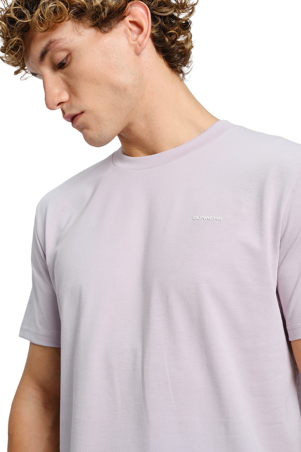 Powder Lilac Supima Regular Fit T-shirt - BonkersCorner