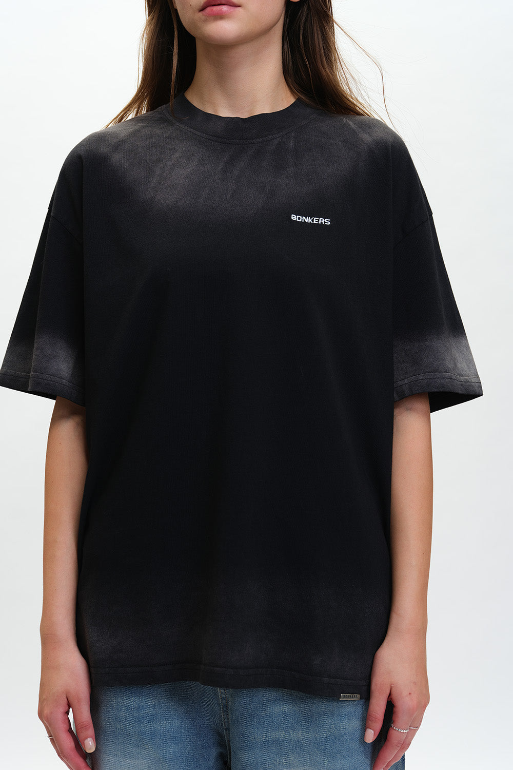 Spray Paint Effect Oversized Faded T-shirt - BonkersCorner