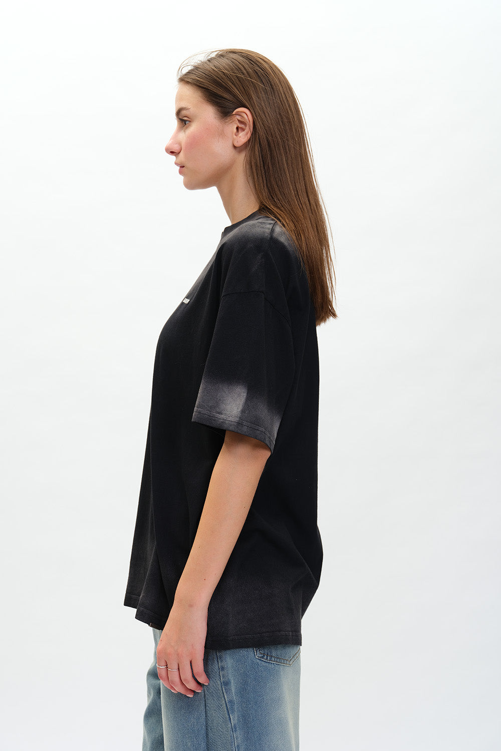 Spray Paint Effect Oversized Faded T-shirt - BonkersCorner