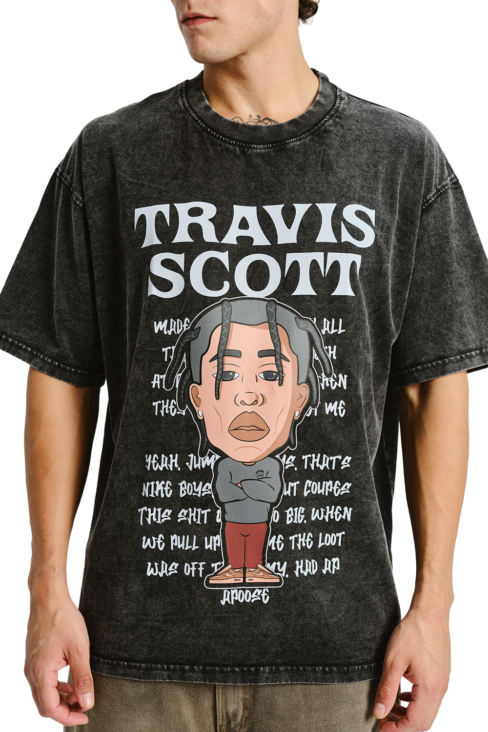 Travis Scott Faded Oversized T-shirt - BonkersCorner