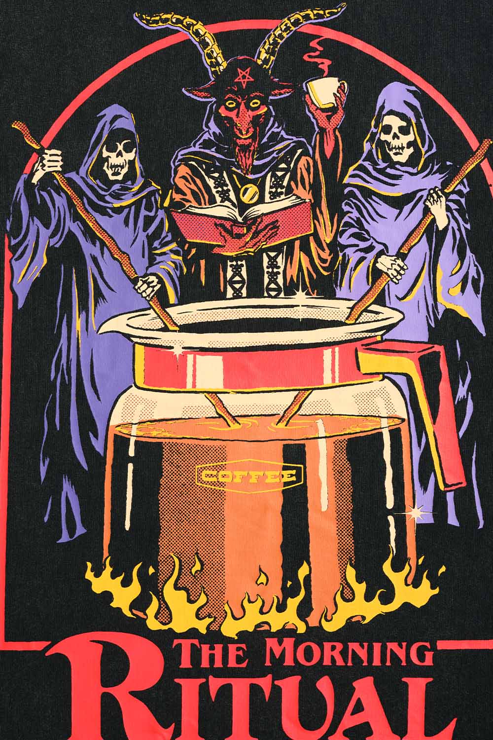 Brew It Right Faded Black Oversized T-shirt - BonkersCorner