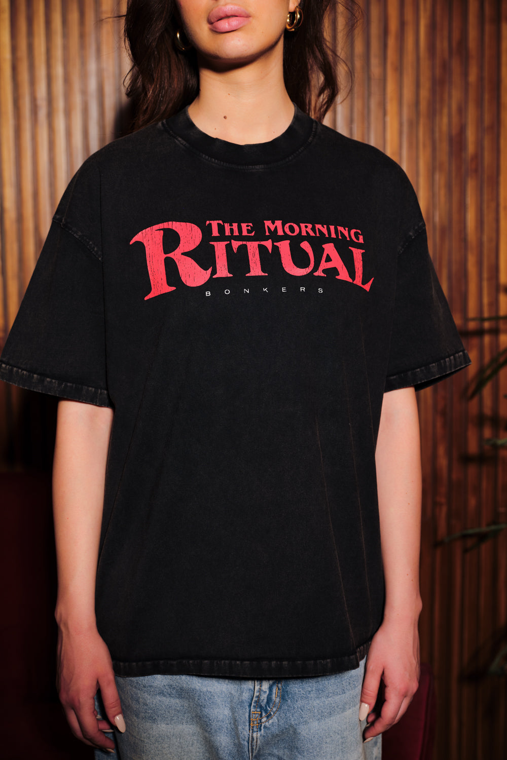 Brew It Right Faded Black Oversized T-shirt - BonkersCorner