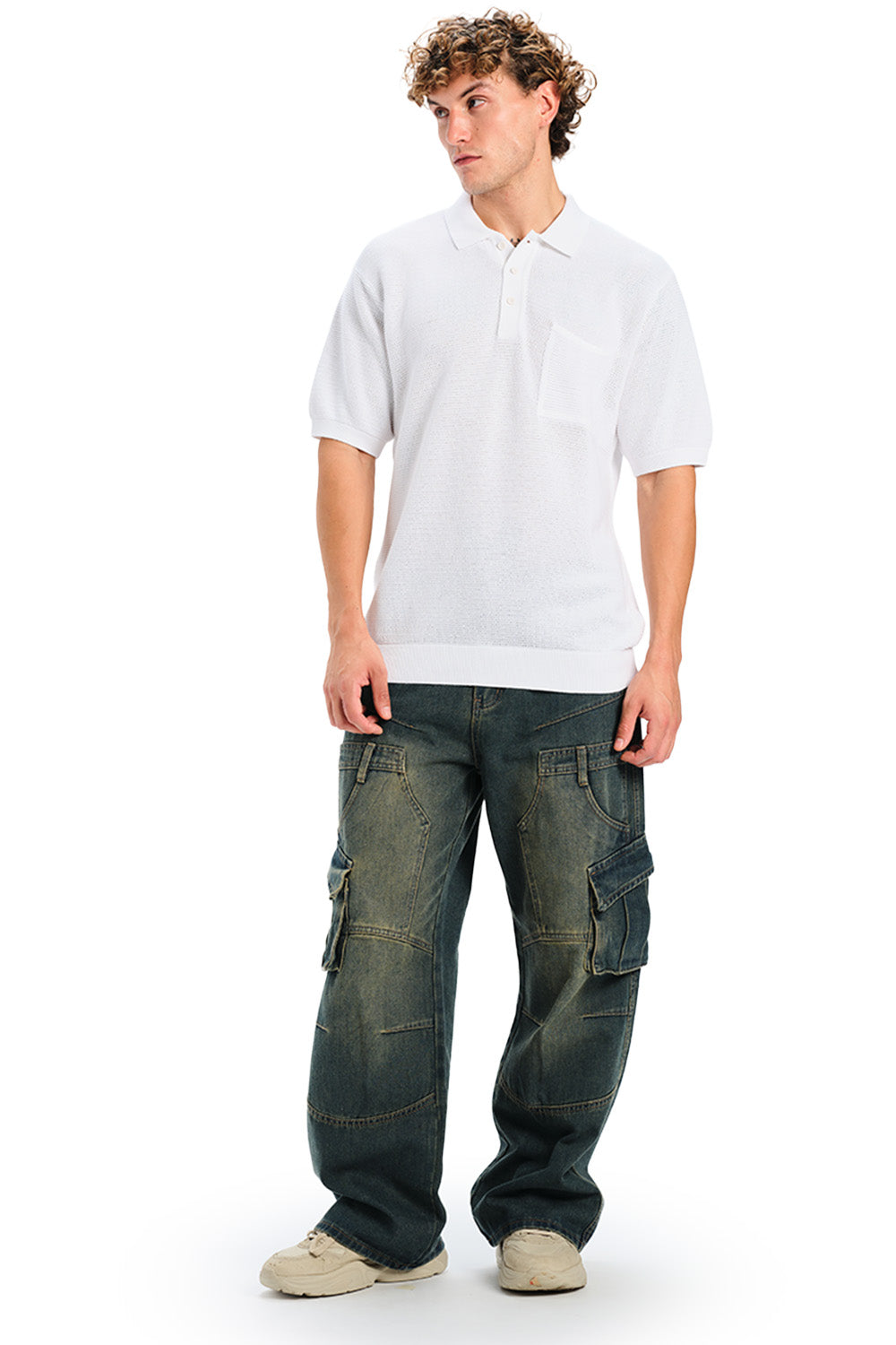 Ace Faded Premium Knit Polo - BonkersCorner