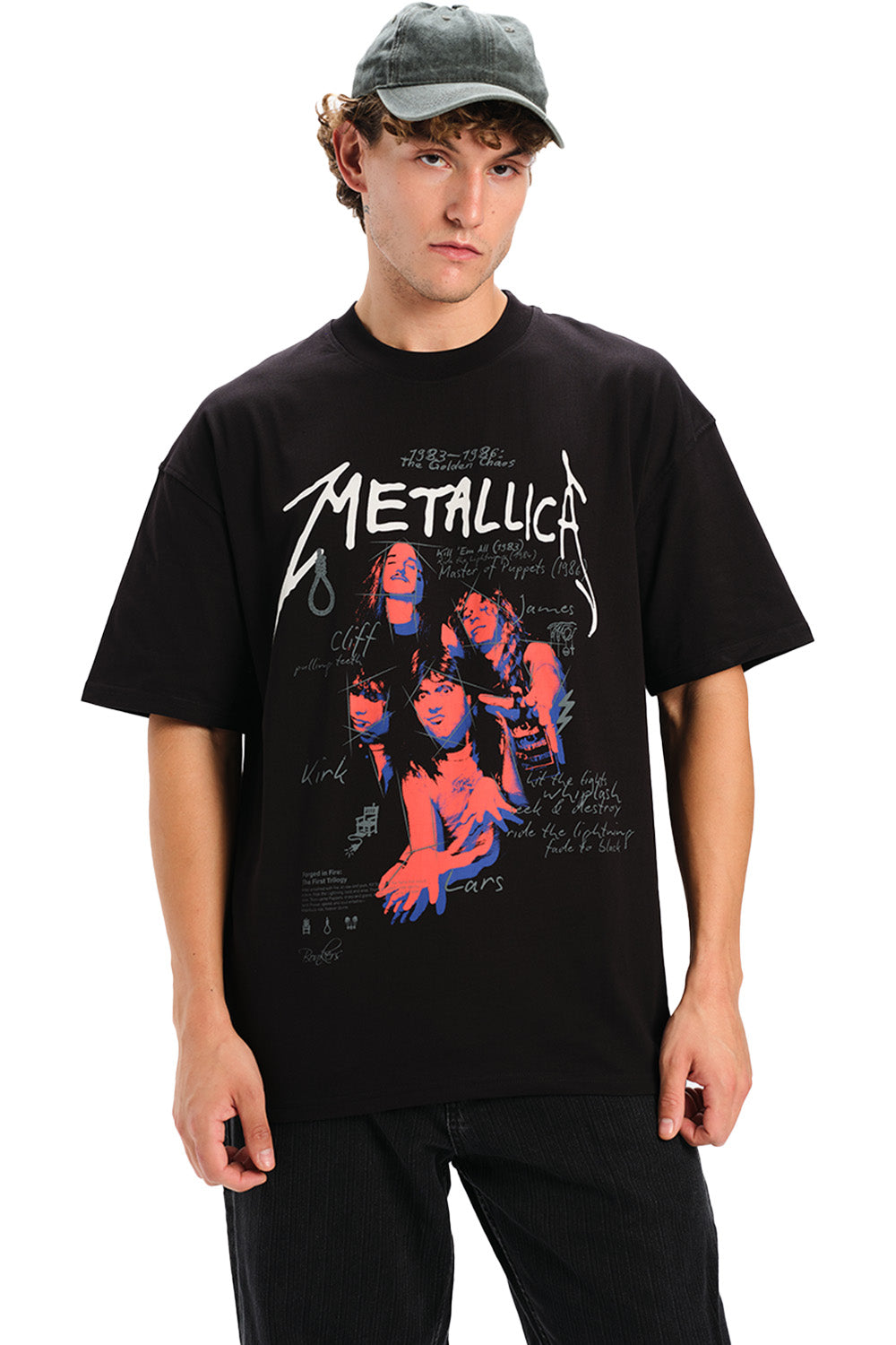 T-Shirt Metallica Kill 'Em All Shattered Donna | Maglia Nera Larga 100% Cotone | Merch Ufficiale EMP