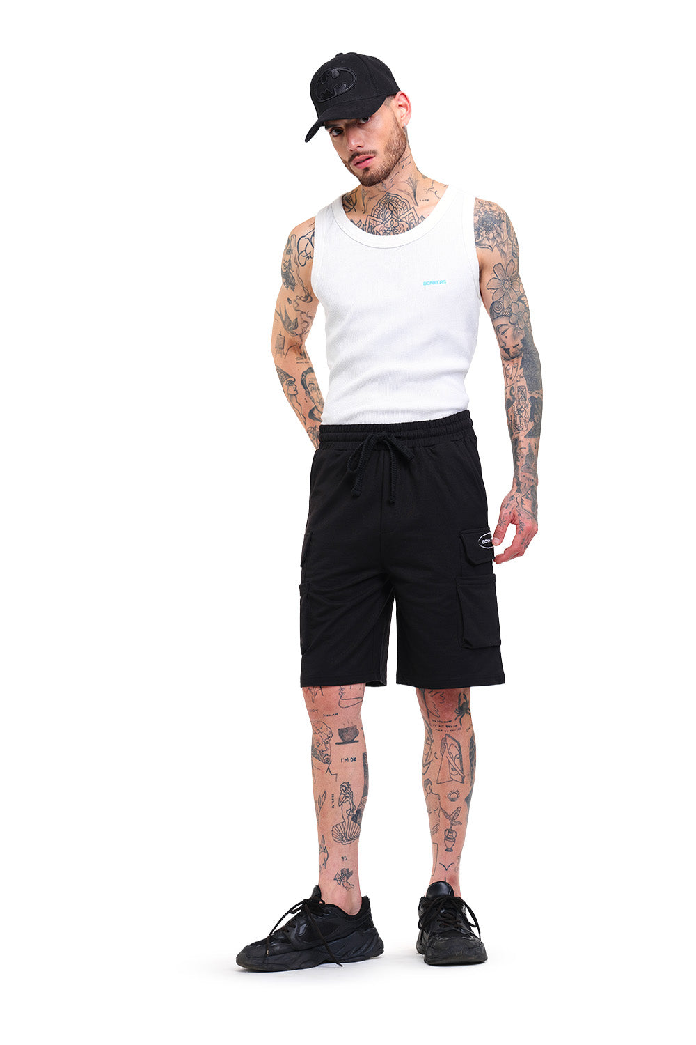 Signature 4 Pocket Black Utility Shorts - BonkersCorner