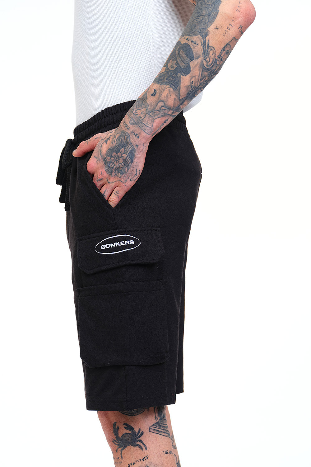 Signature 4 Pocket Black Utility Shorts - BonkersCorner