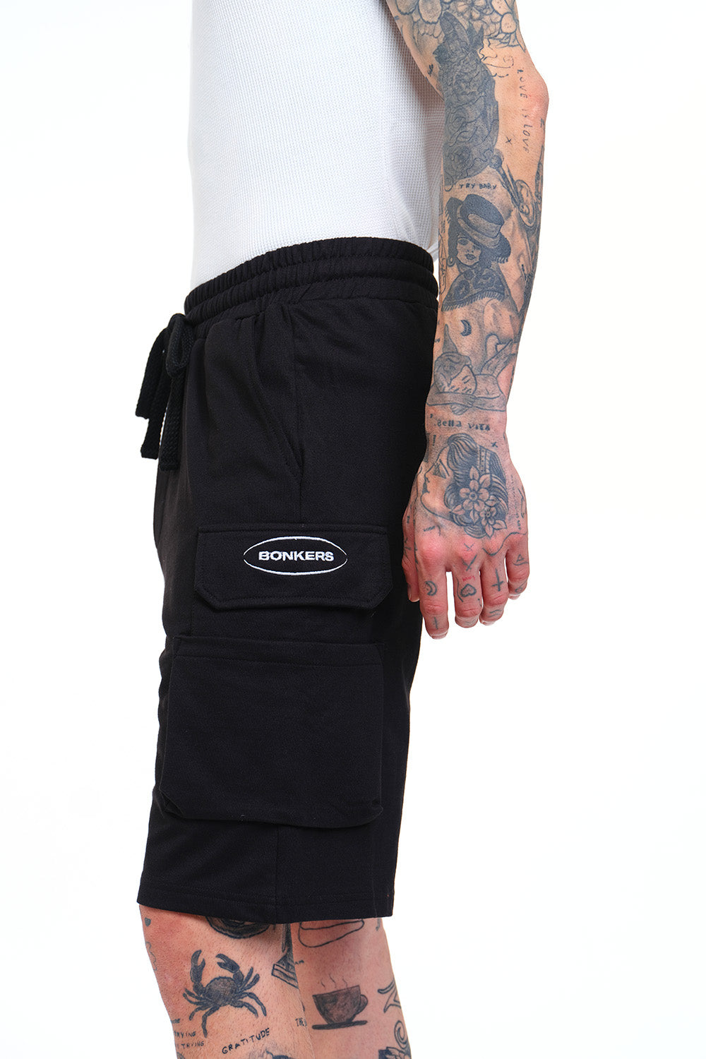 Signature 4 Pocket Black Utility Shorts - BonkersCorner