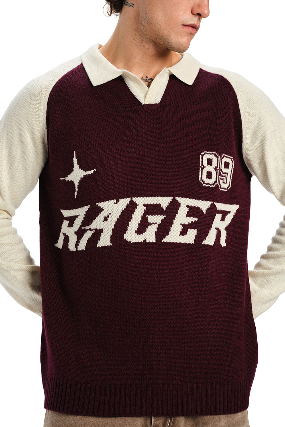 Rager Full Sleeve Knit Polo - BonkersCorner