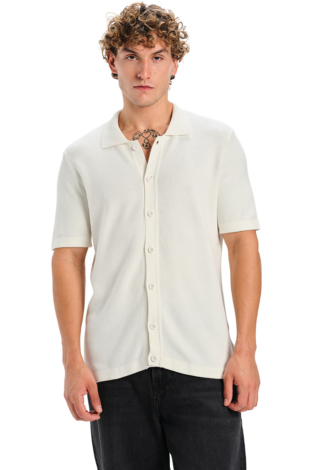 White Knit Shirt - BonkersCorner