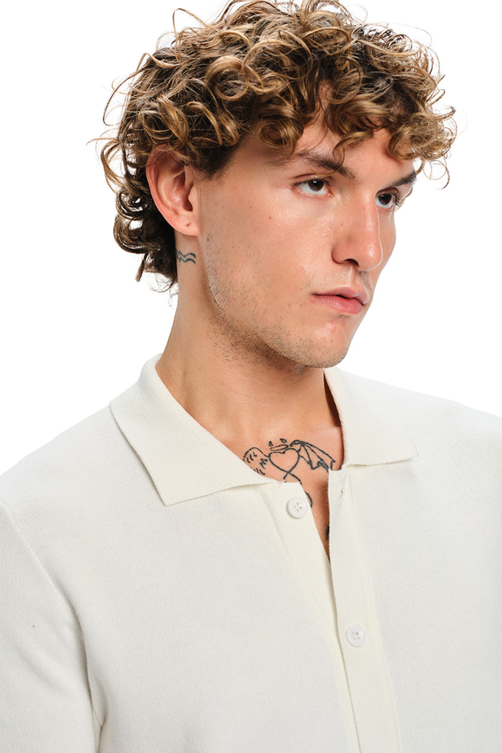 White Knit Shirt - BonkersCorner