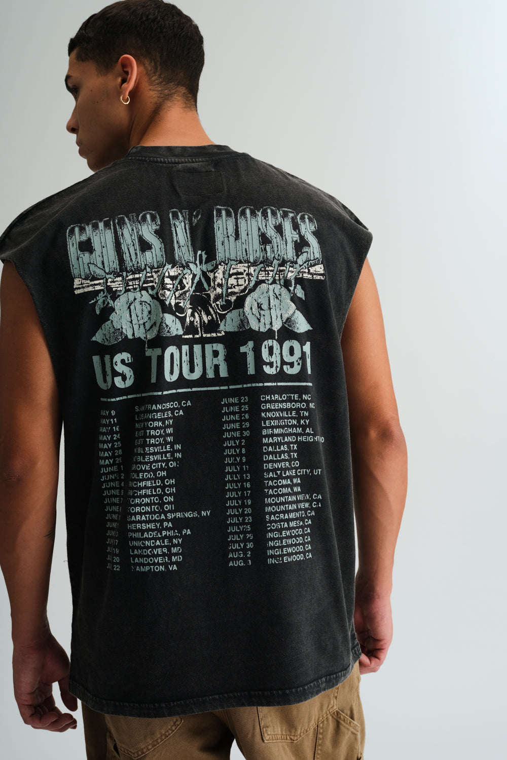 Faded Guns N Roses Oversized Tank - BonkersCorner