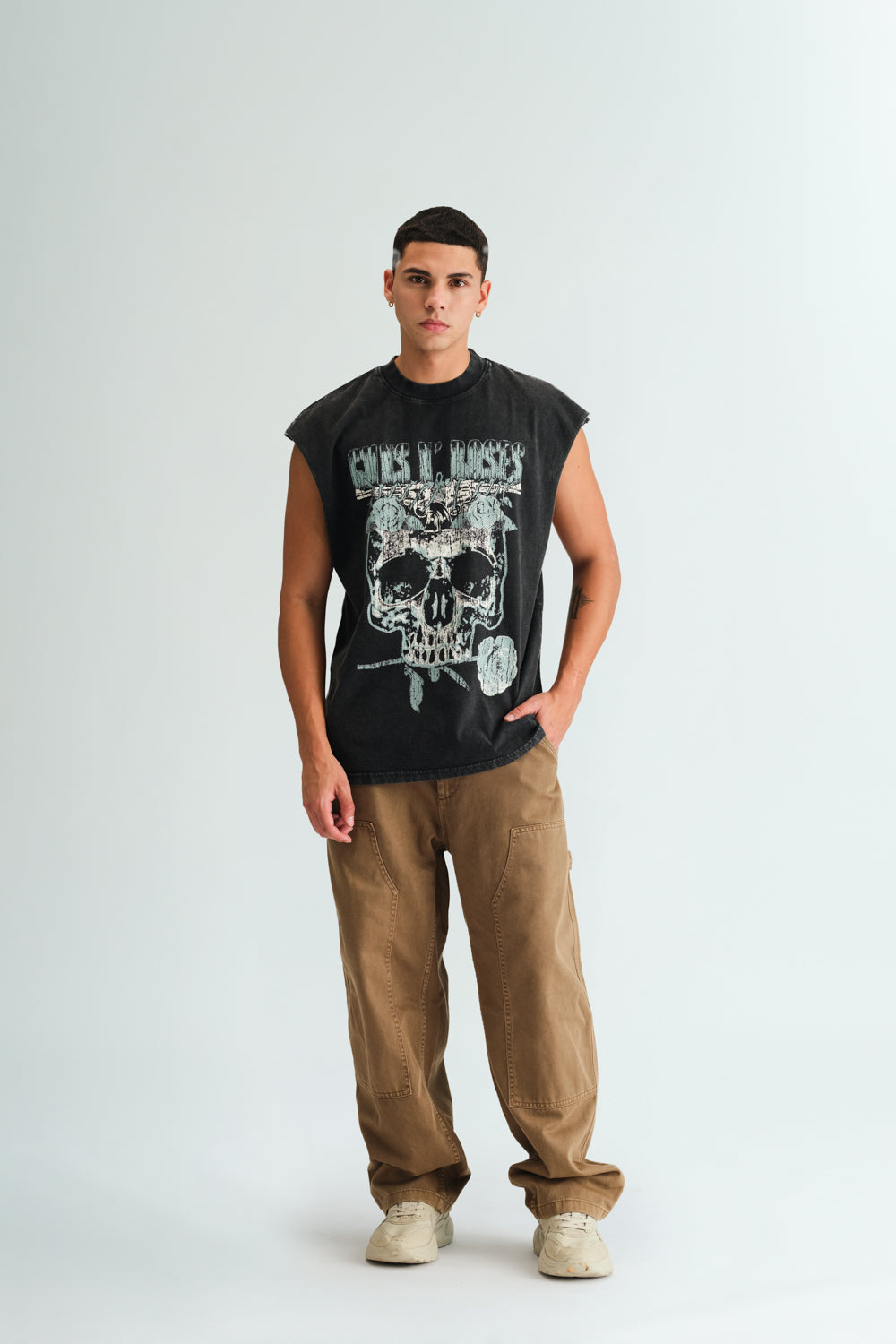 Faded Guns N Roses Oversized Tank - BonkersCorner