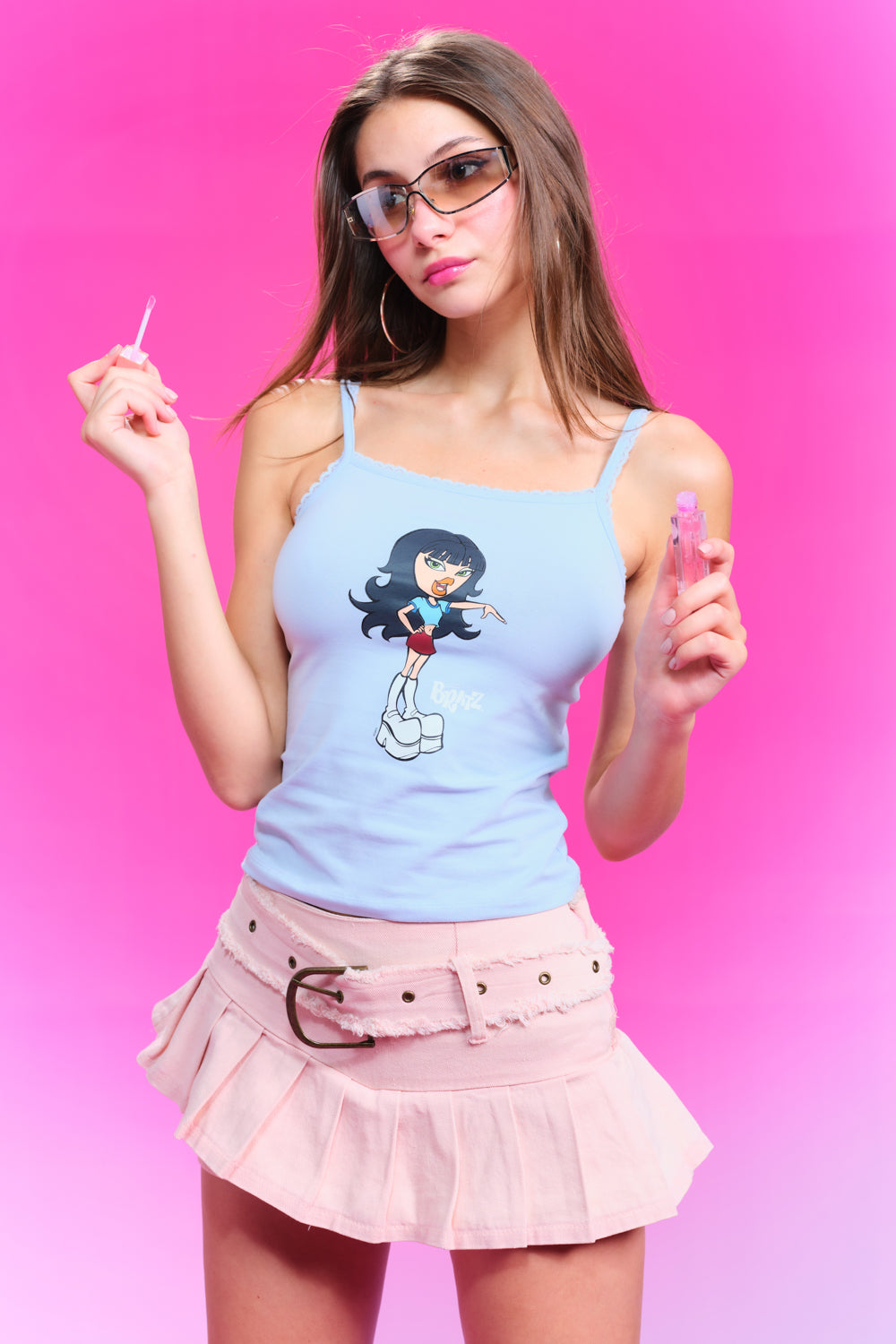 Always Bratty Laced Trimmed Strappy Top - BonkersCorner