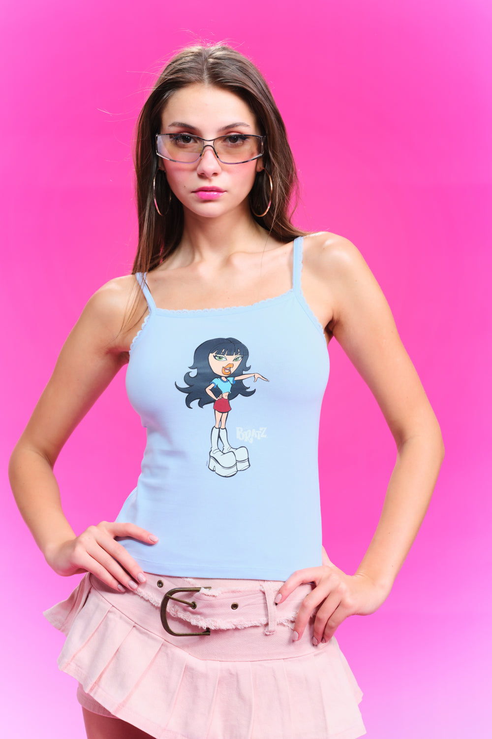 Always Bratty Laced Trimmed Strappy Top - BonkersCorner