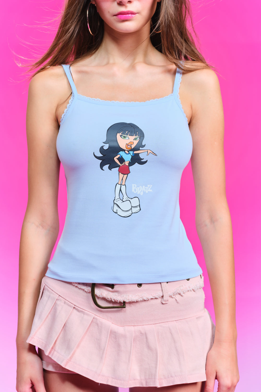 Always Bratty Laced Trimmed Strappy Top - BonkersCorner