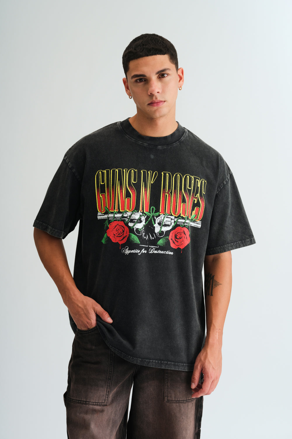 Appetite For Destruction Faded Oversized T-shirt - BonkersCorner