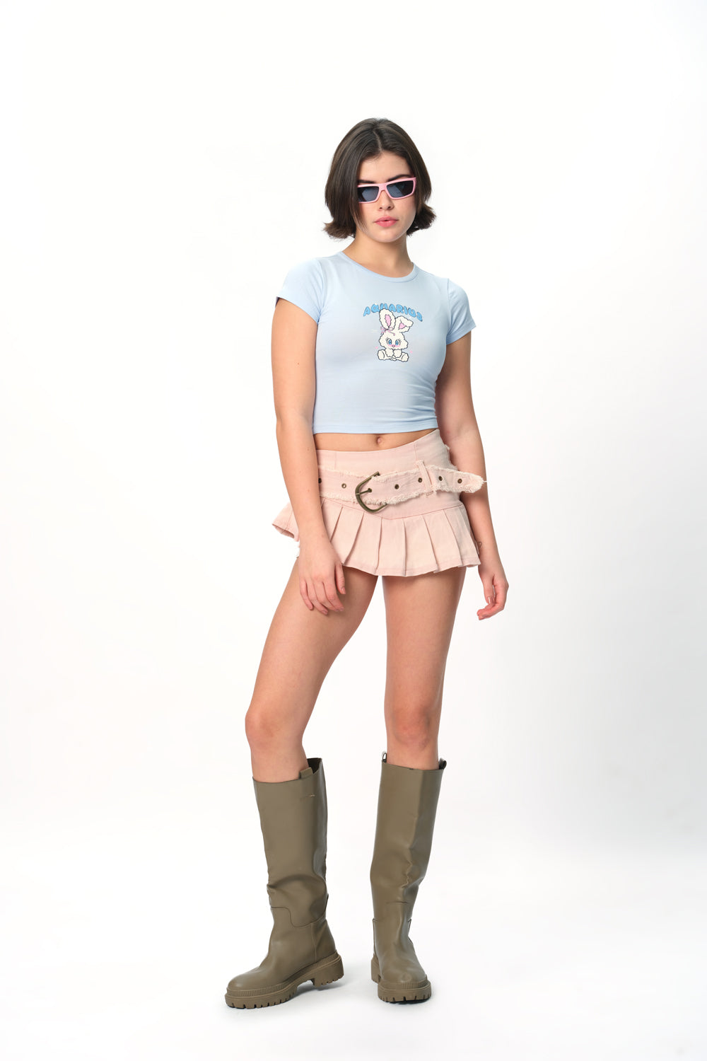 Aquarius Allure Long Length Baby Tee - BonkersCorner