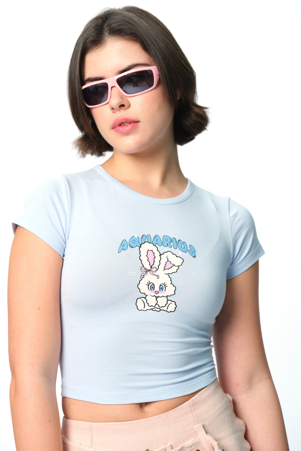 Aquarius Allure Long Length Baby Tee - BonkersCorner