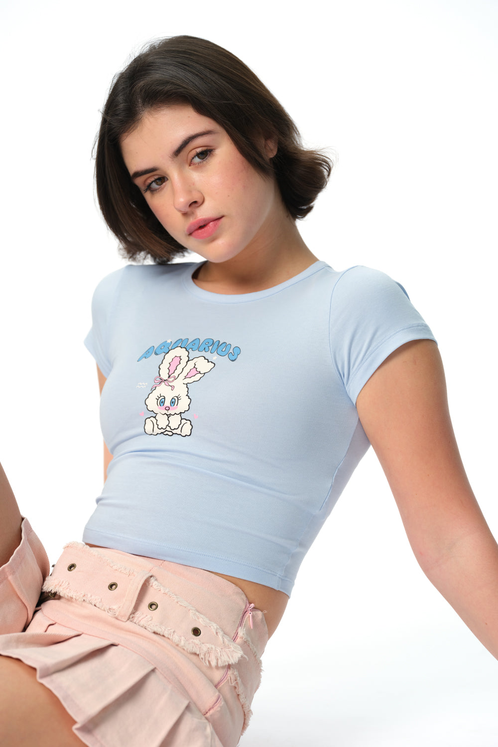 Aquarius Allure Long Length Baby Tee - BonkersCorner