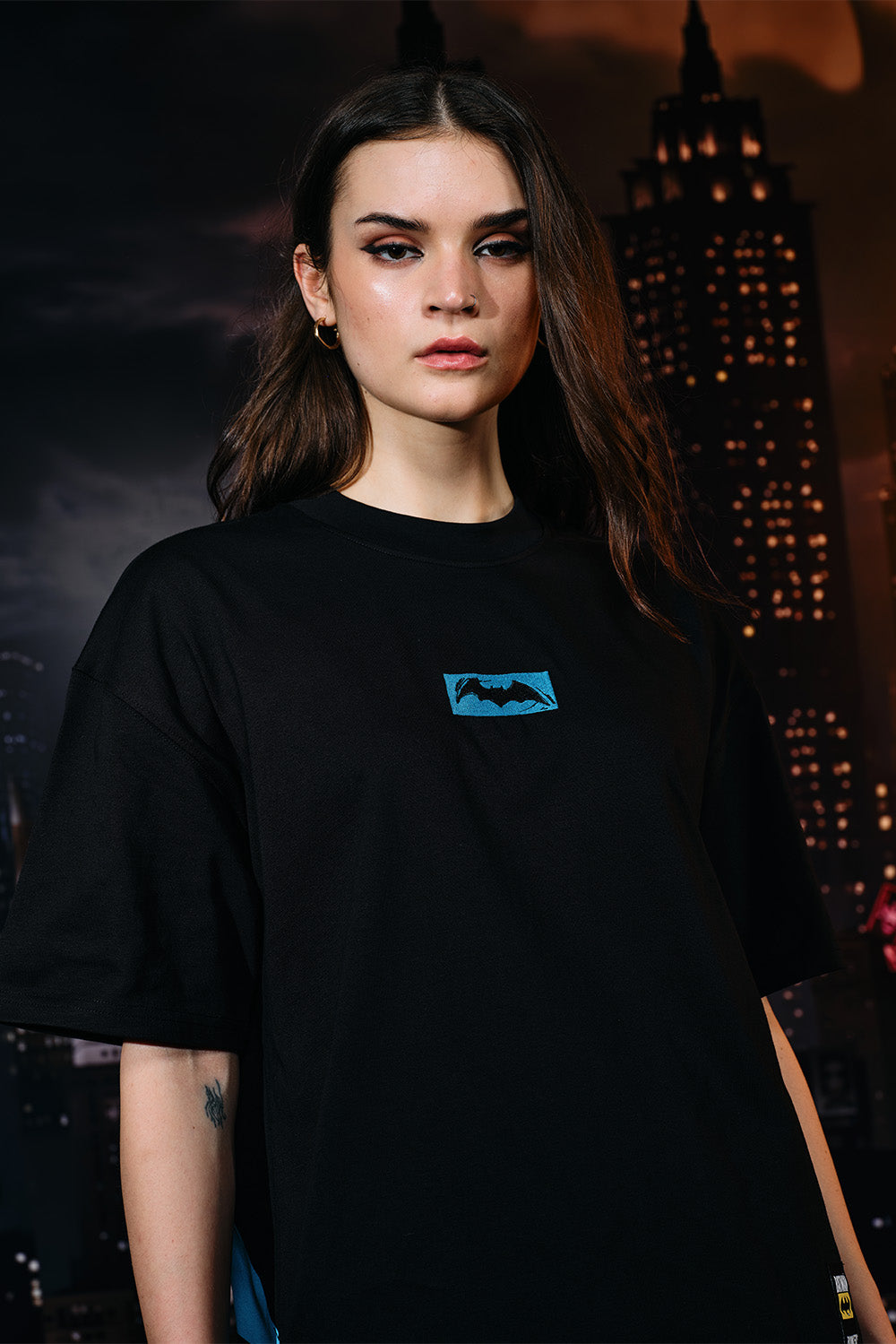 Bat In Dark Oversized T-shirt - BonkersCorner