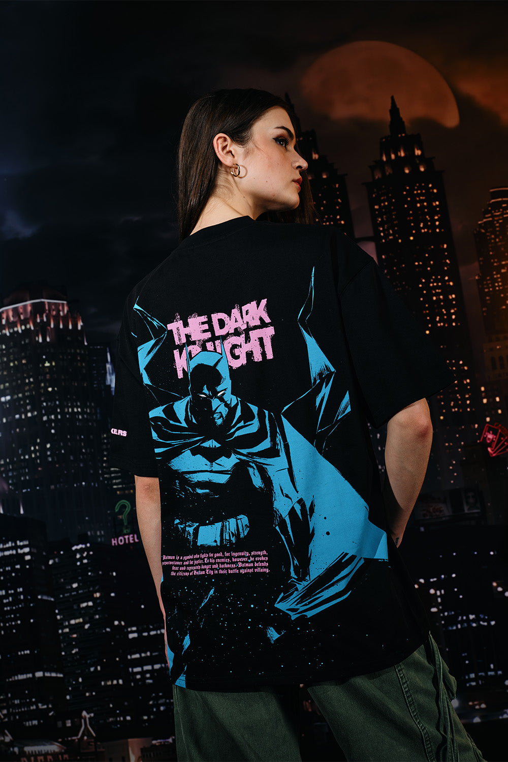 Bat In Dark Oversized T-shirt - BonkersCorner