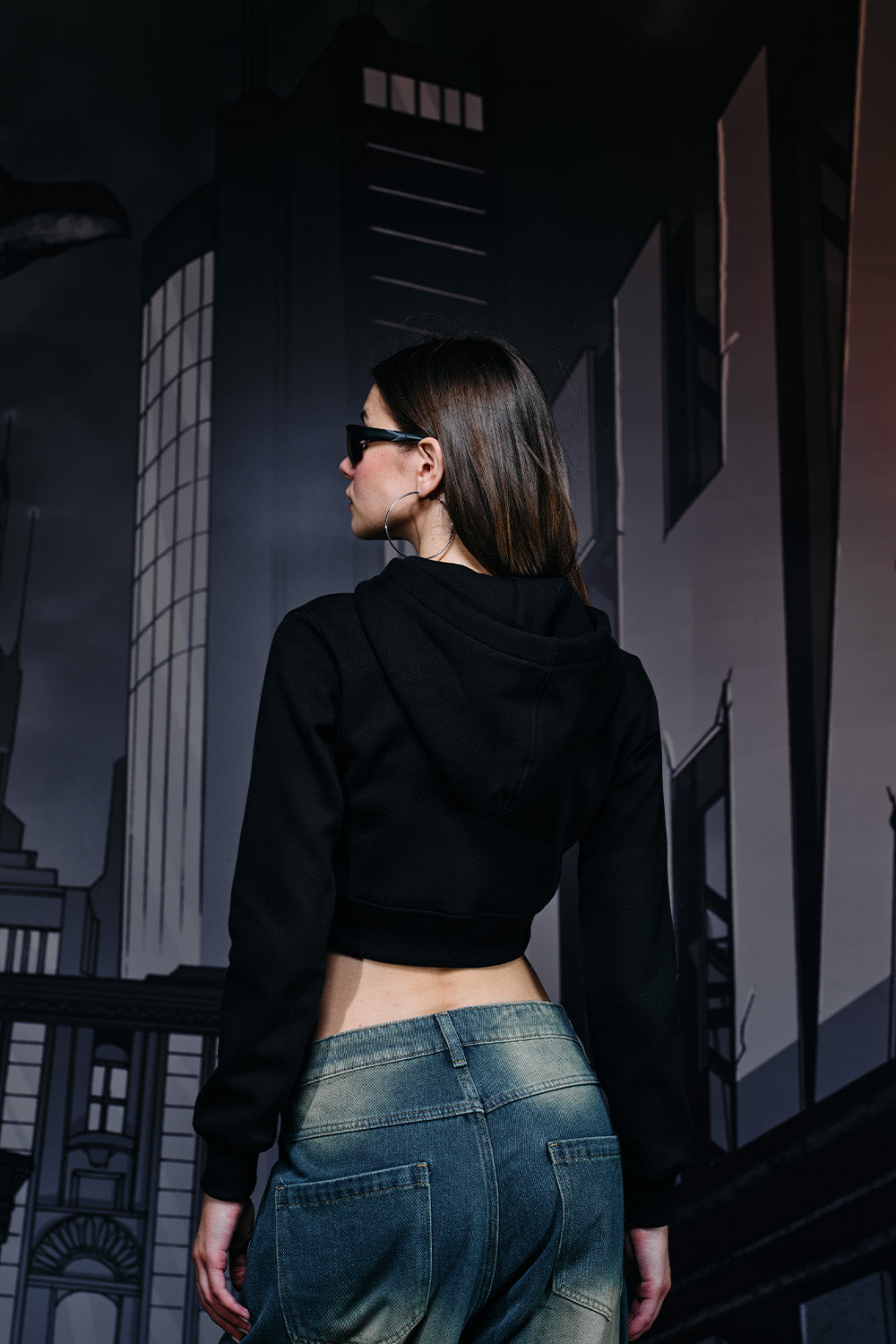 Batman Cropped Hooded Zipper - BonkersCorner