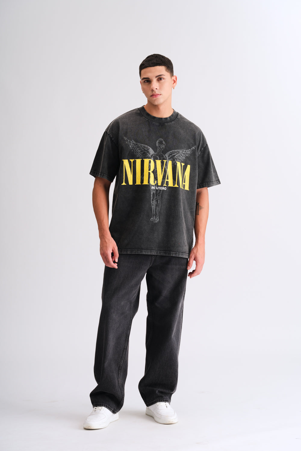 Black Nirvana Oversized T-shirt - BonkersCorner