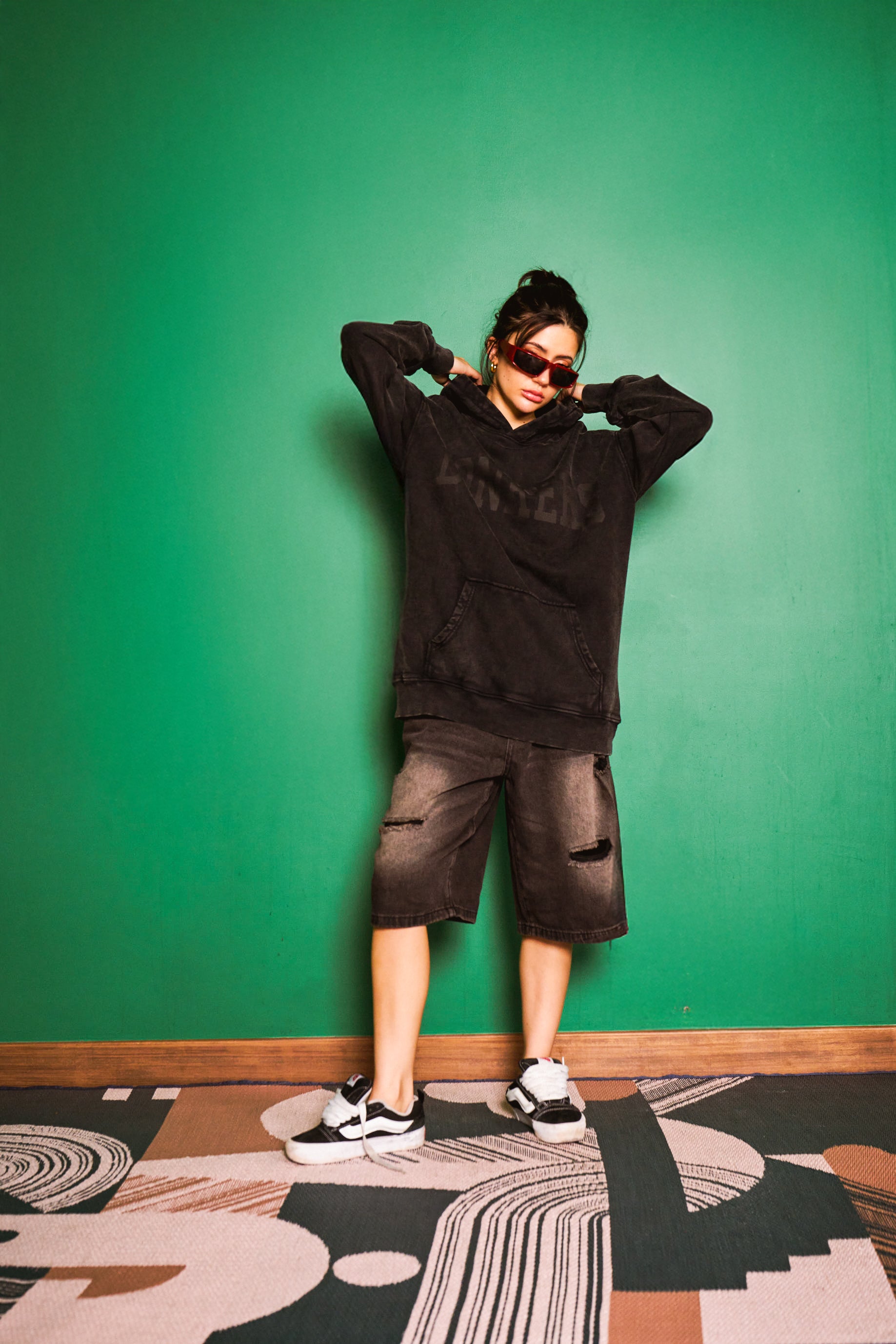 Black Faded Signature Soft Hoodie - BonkersCorner