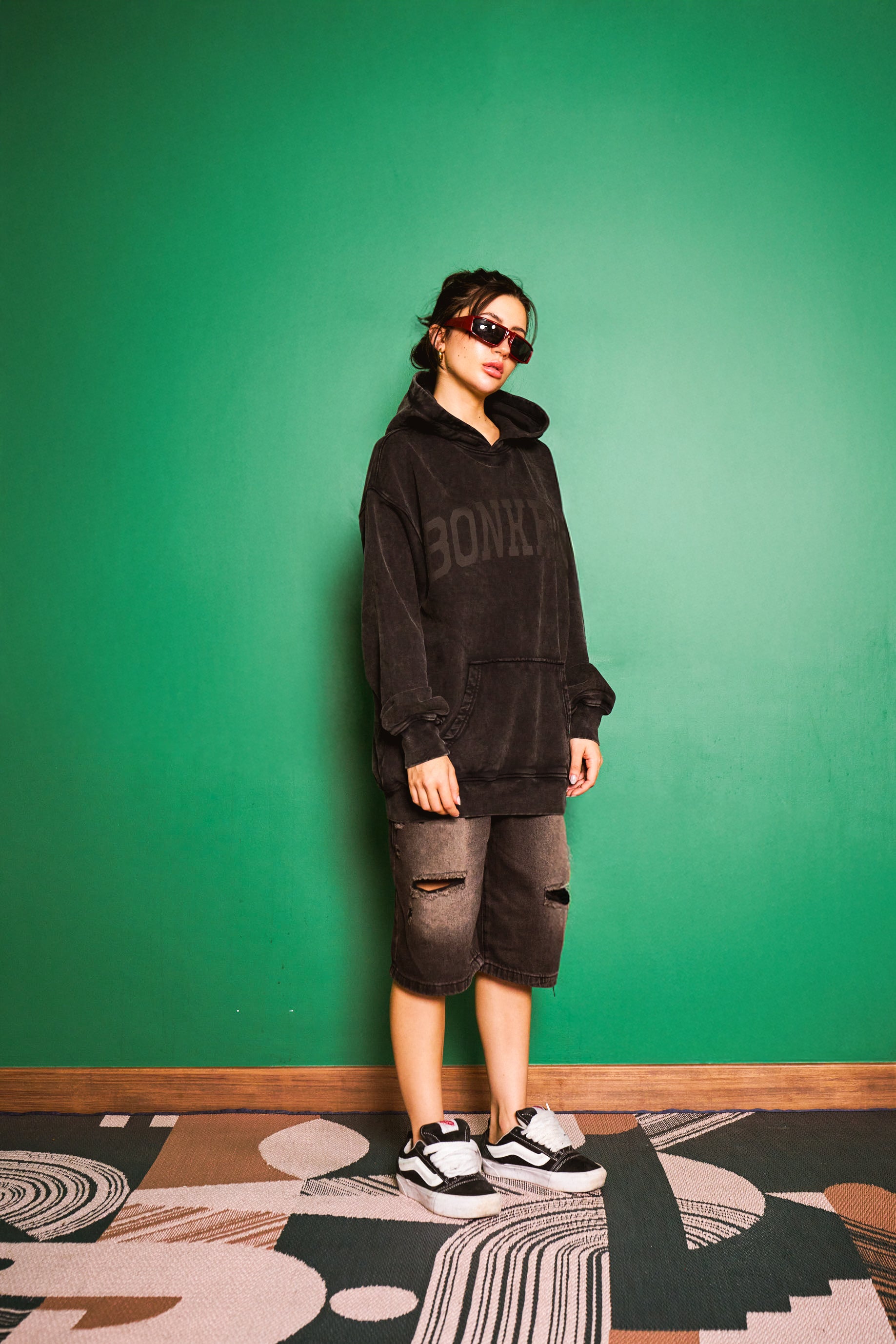 Black Faded Signature Soft Hoodie - BonkersCorner