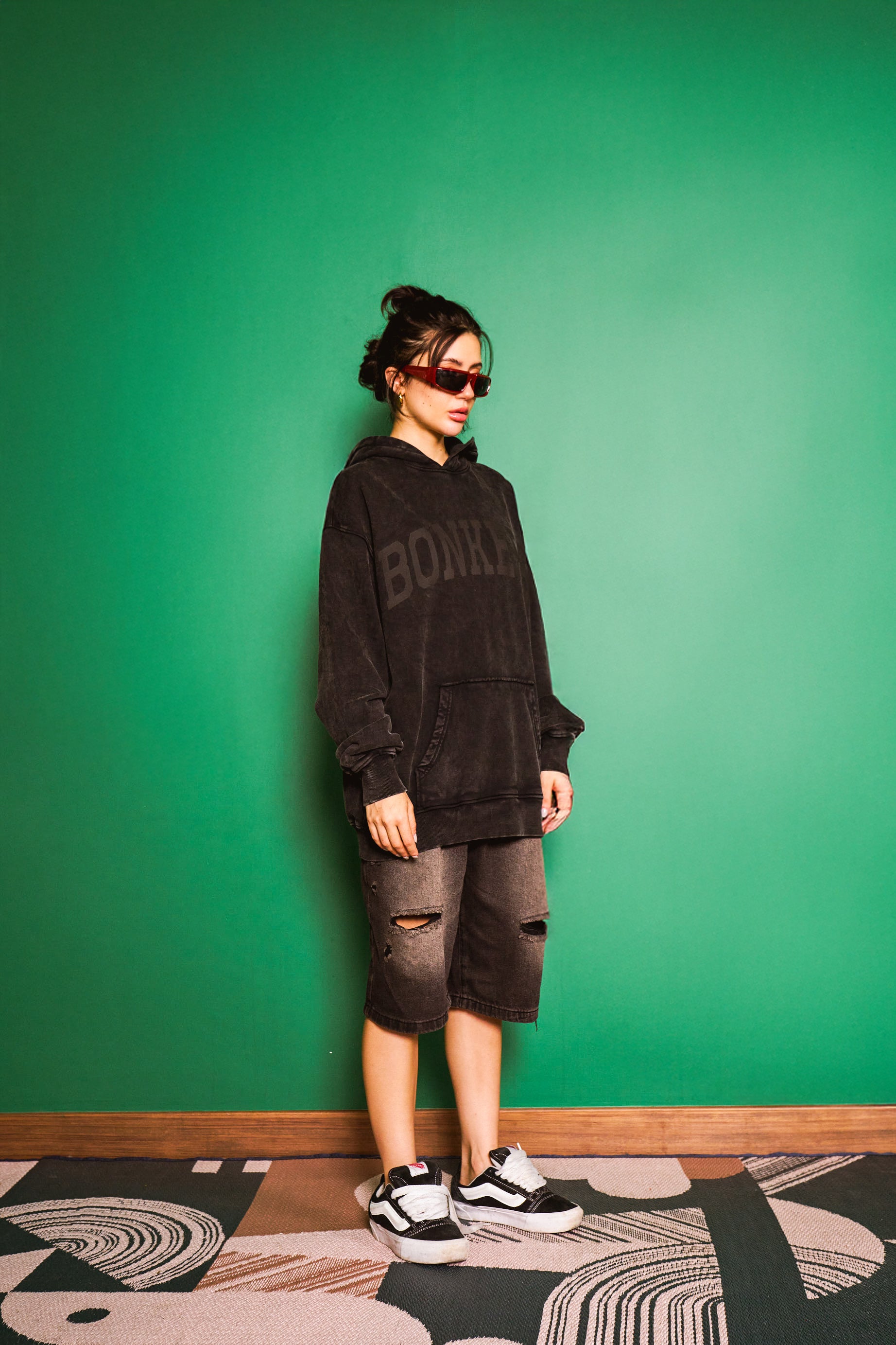 Black Faded Signature Soft Hoodie - BonkersCorner