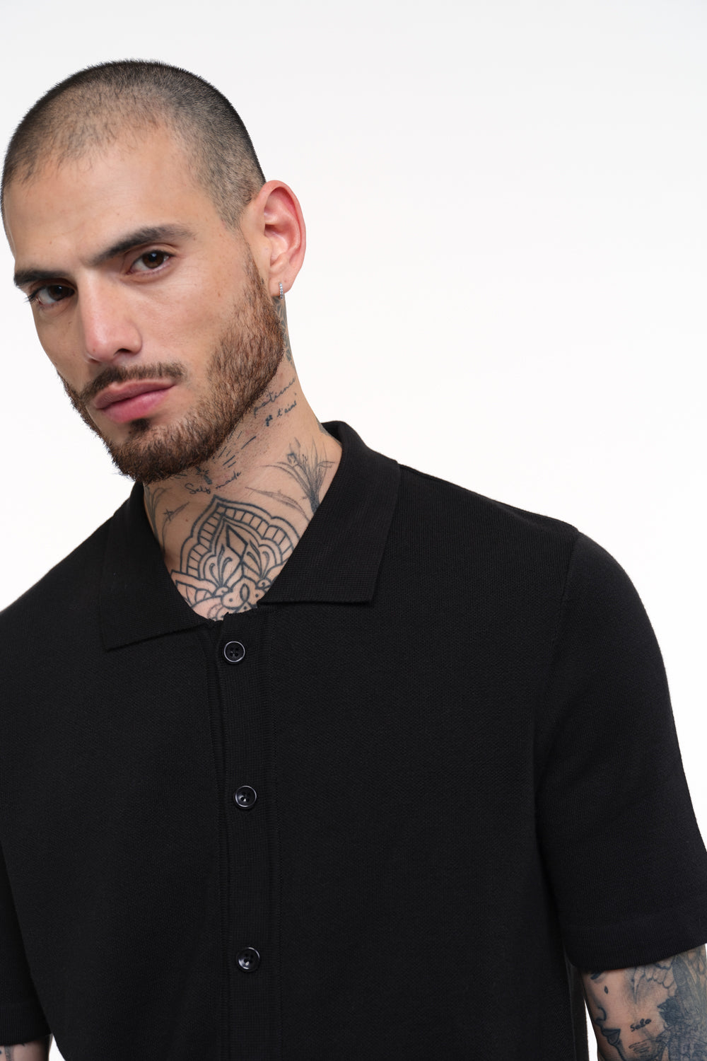 Black Knit Shirt - BonkersCorner