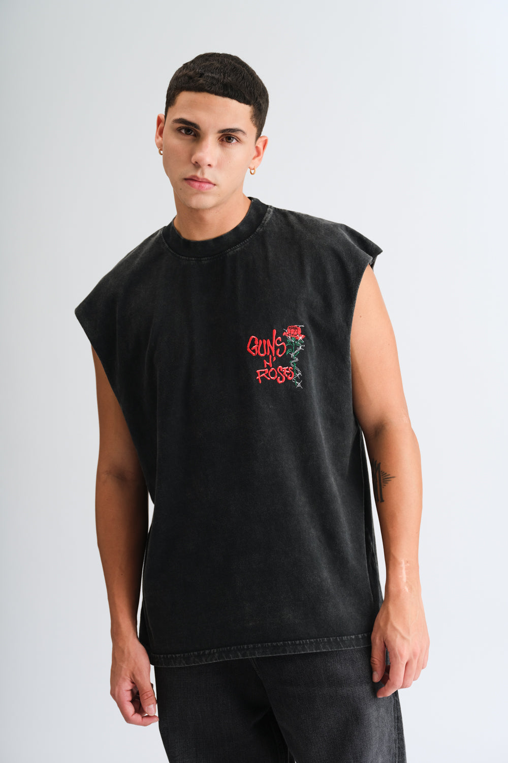 Black Guns N Roses Oversized Tank - BonkersCorner