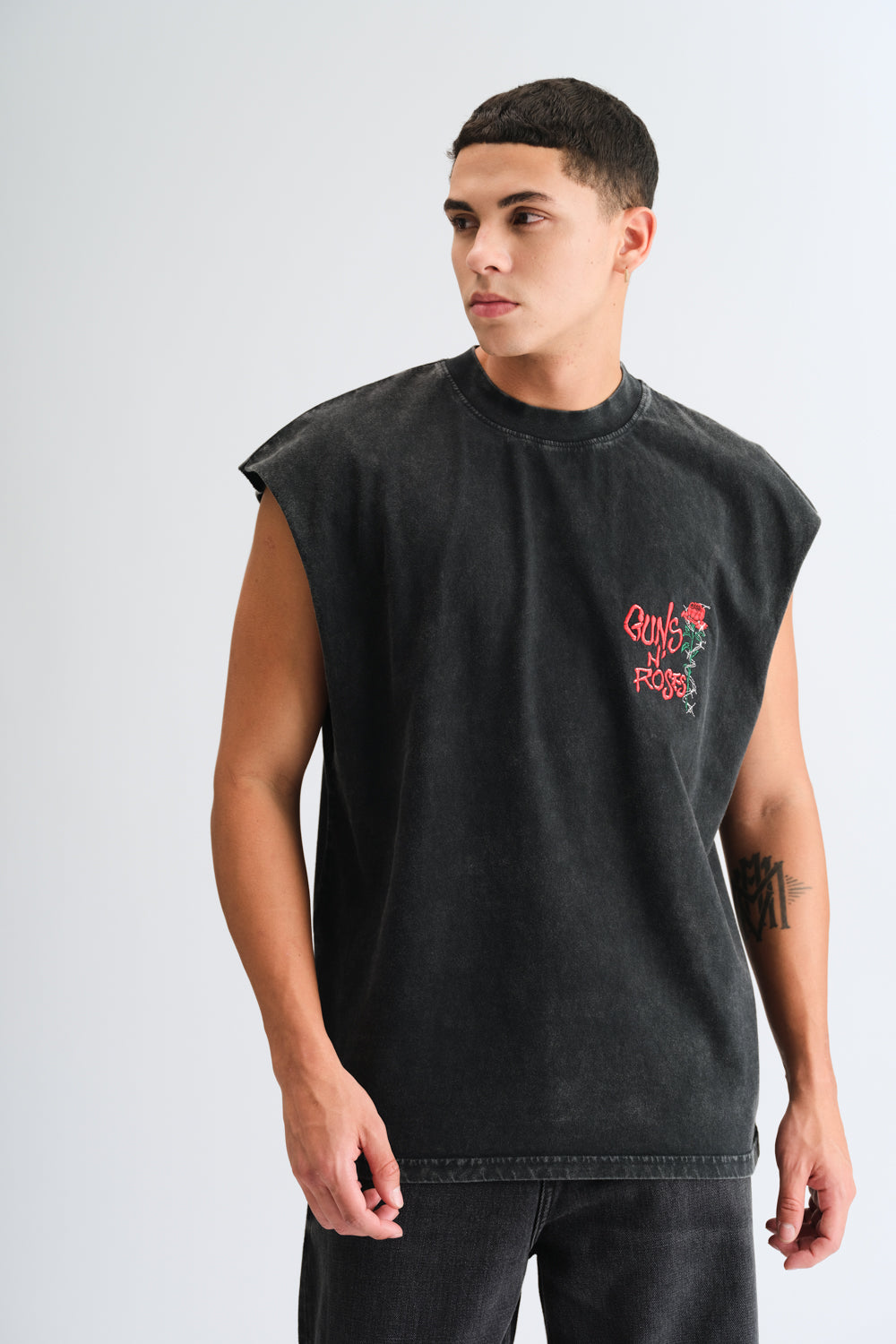 Black Guns N Roses Oversized Tank - BonkersCorner