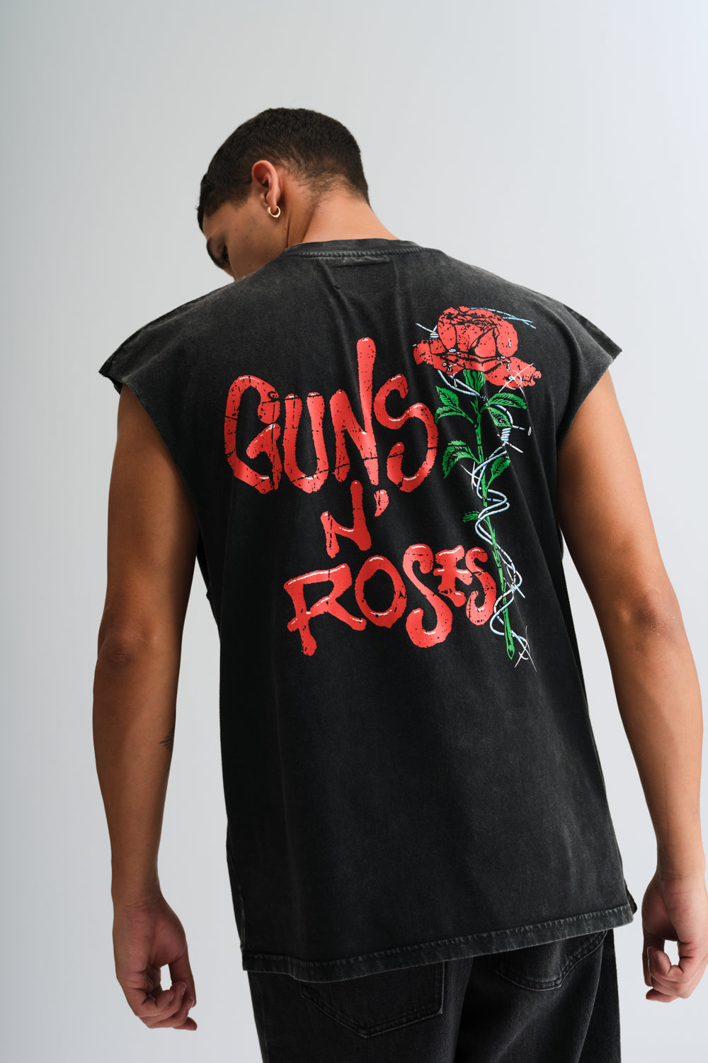 Black Guns N Roses Oversized Tank - BonkersCorner