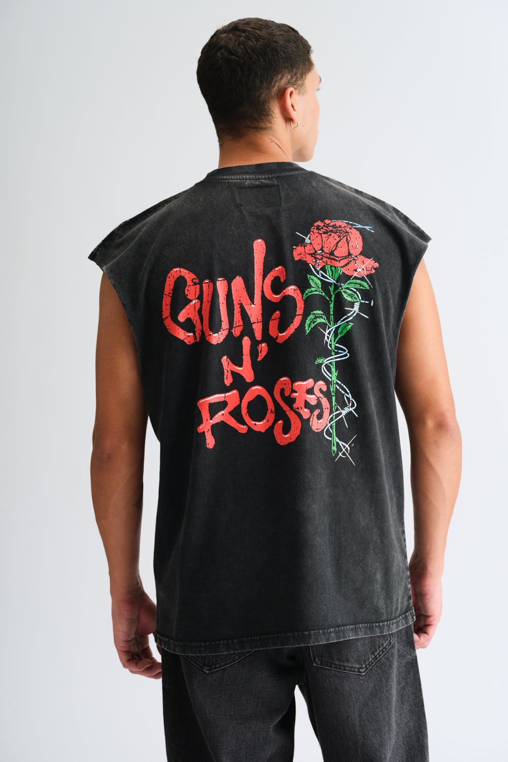 Black Guns N Roses Oversized Tank - BonkersCorner