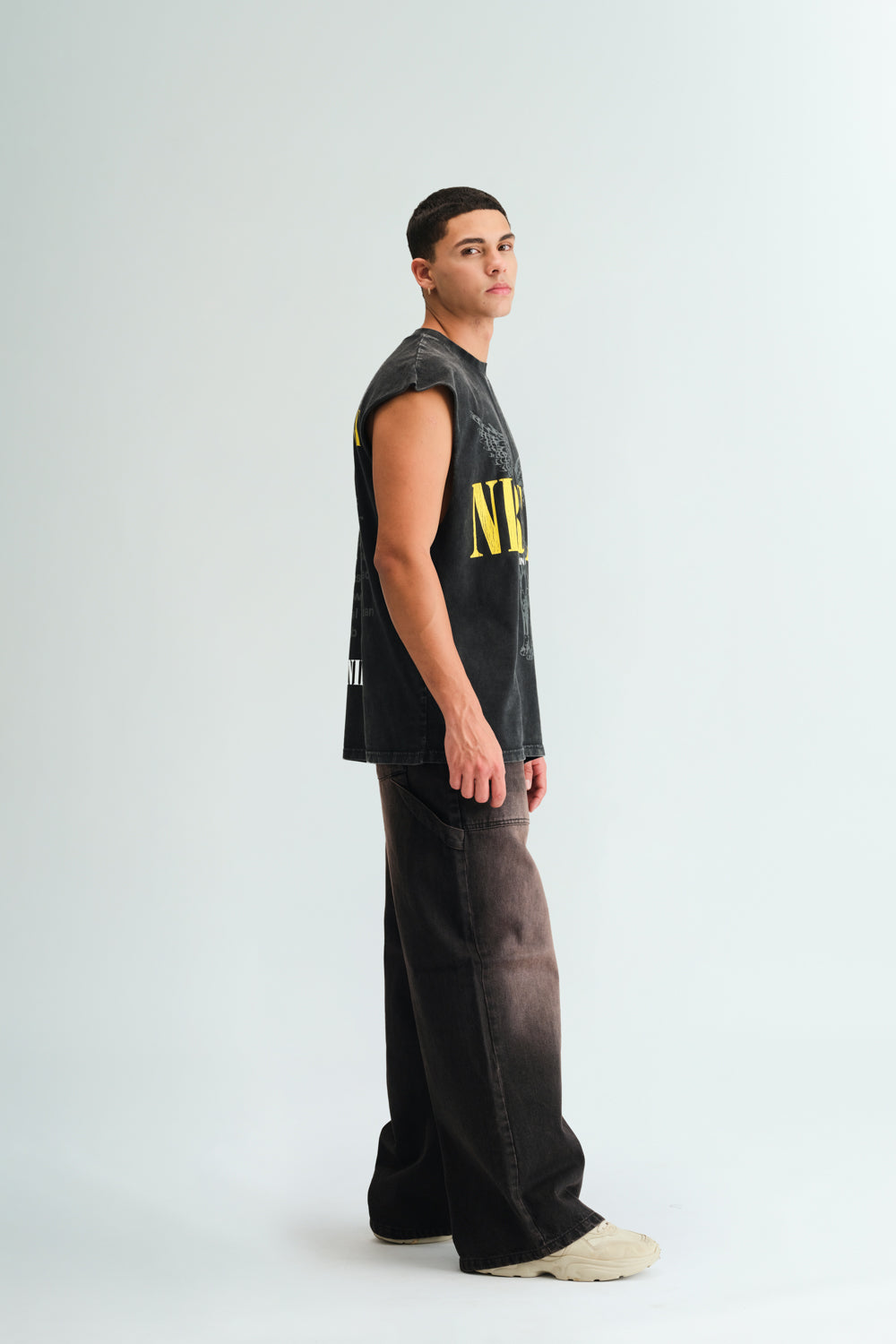 Black Nirvana Oversized Tank - BonkersCorner