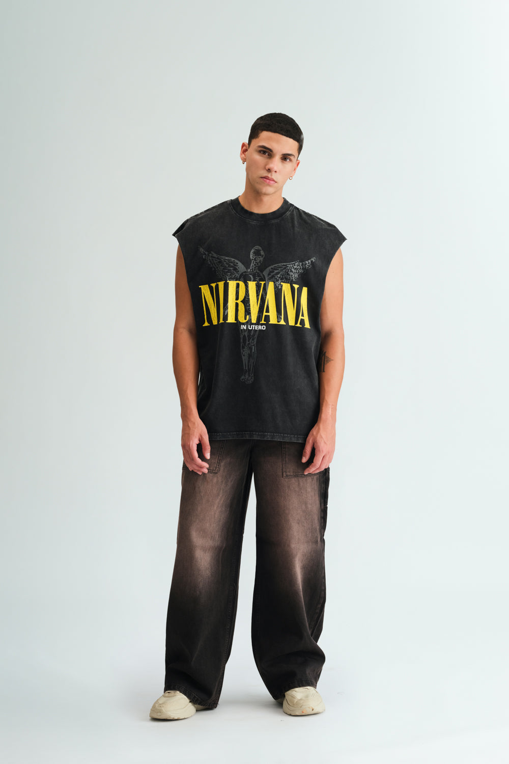 Black Nirvana Oversized Tank - BonkersCorner