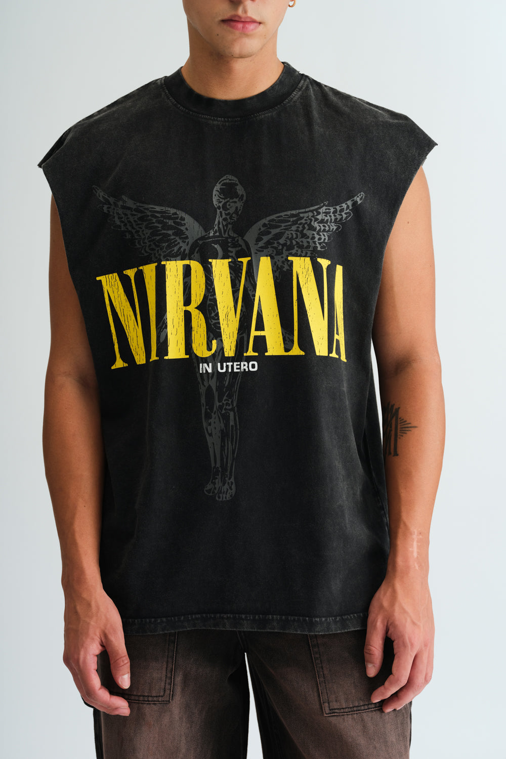 Black Nirvana Oversized Tank - BonkersCorner