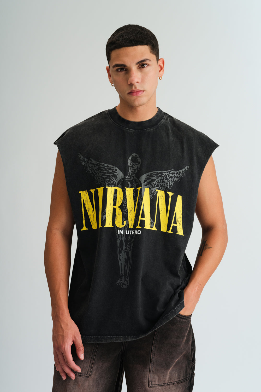 Black Nirvana Oversized Tank - BonkersCorner