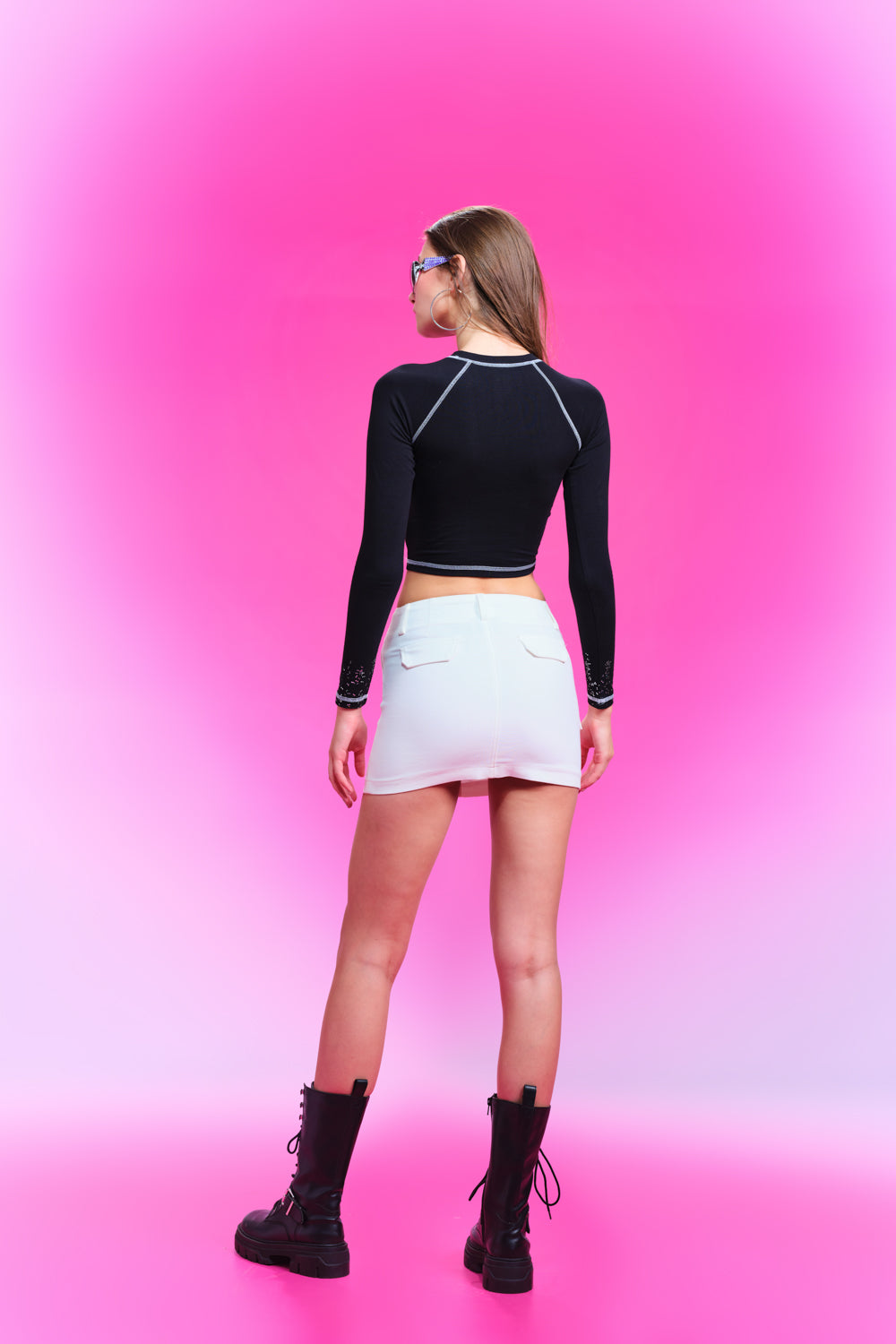 Bling Queen Rhinestone Crop Top - BonkersCorner