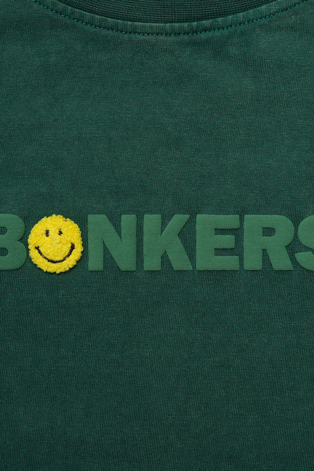 Bottle Green Smiley Originals x Bonkers Oversized T-shirt - BonkersCorner