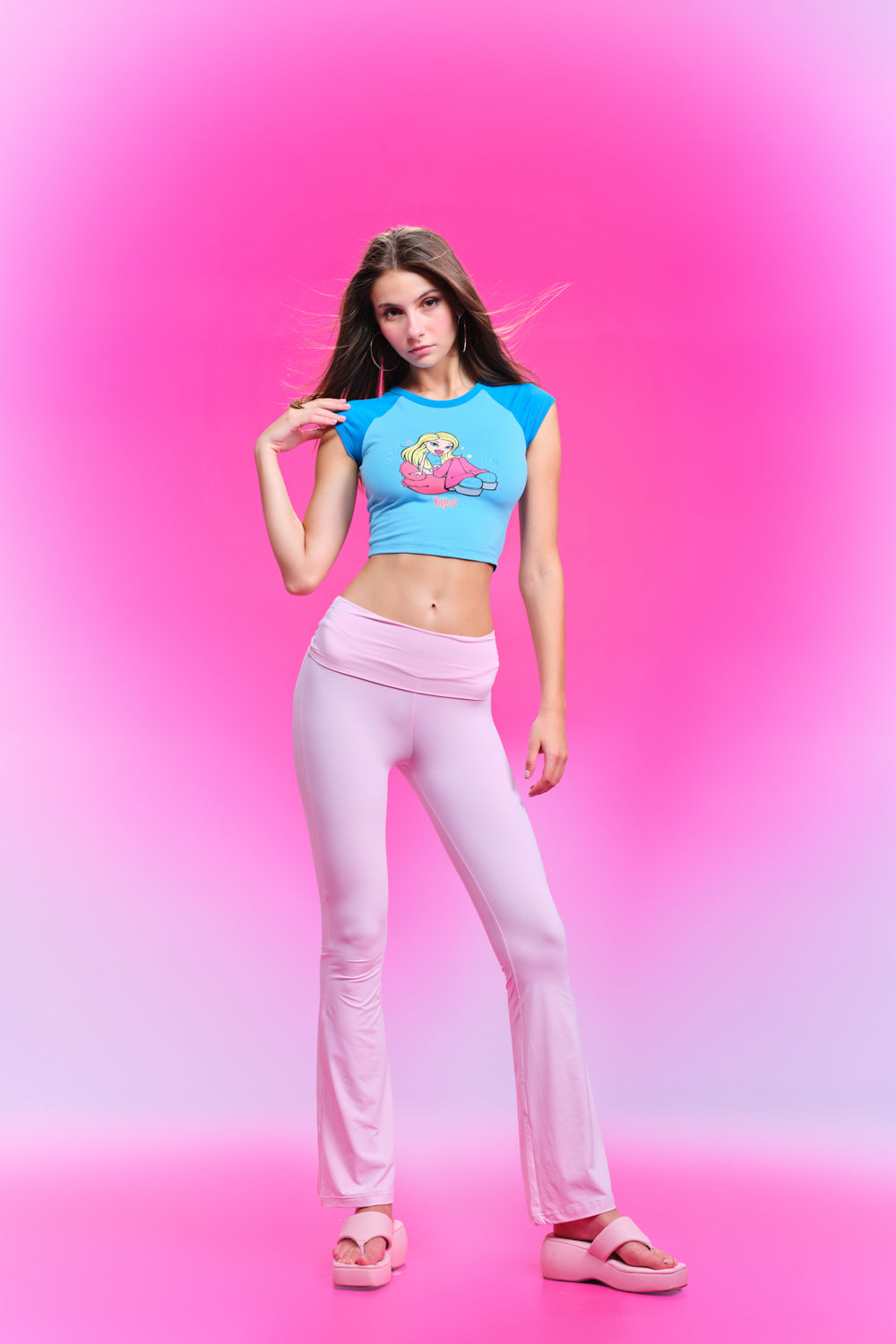 Bratty Blue Raglan Top - BonkersCorner