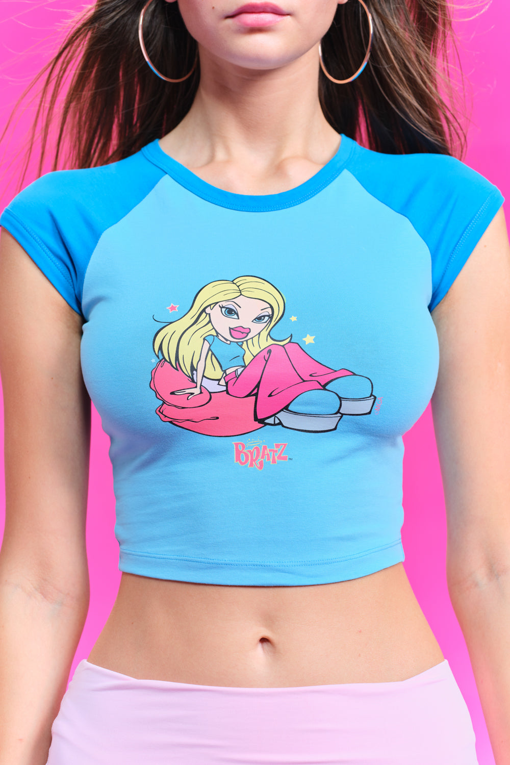 Bratty Blue Raglan Top - BonkersCorner