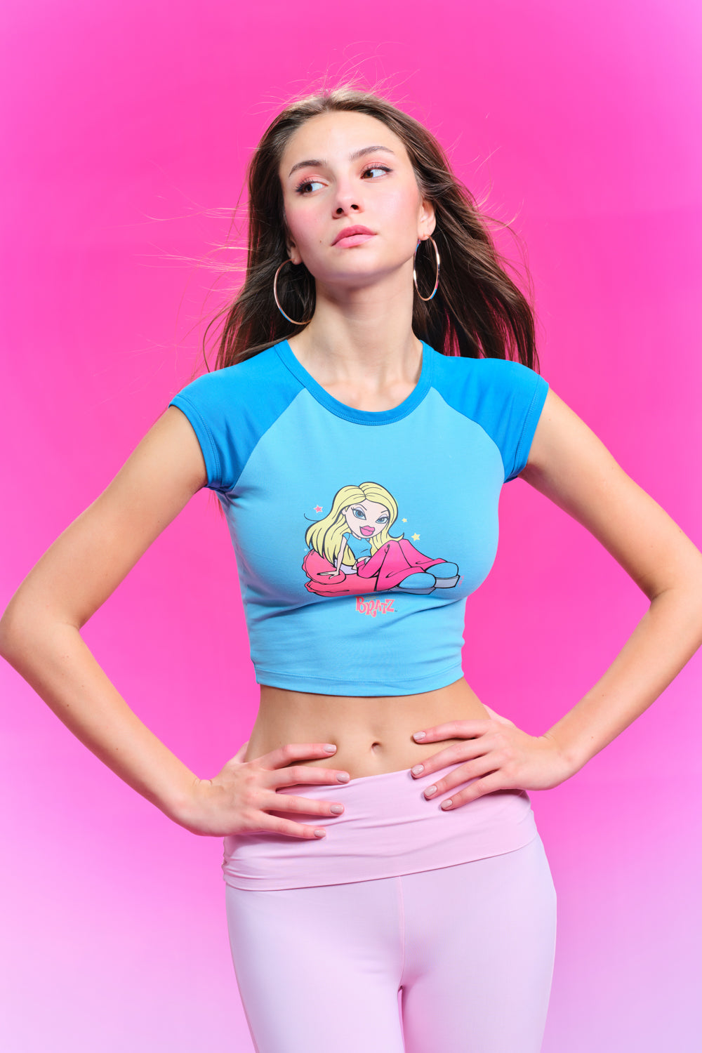 Bratty Blue Raglan Top - BonkersCorner