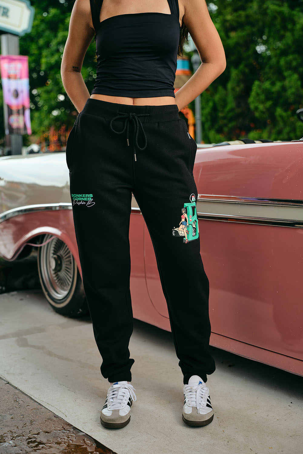 Dollar Bills Black Joggers - BonkersCorner