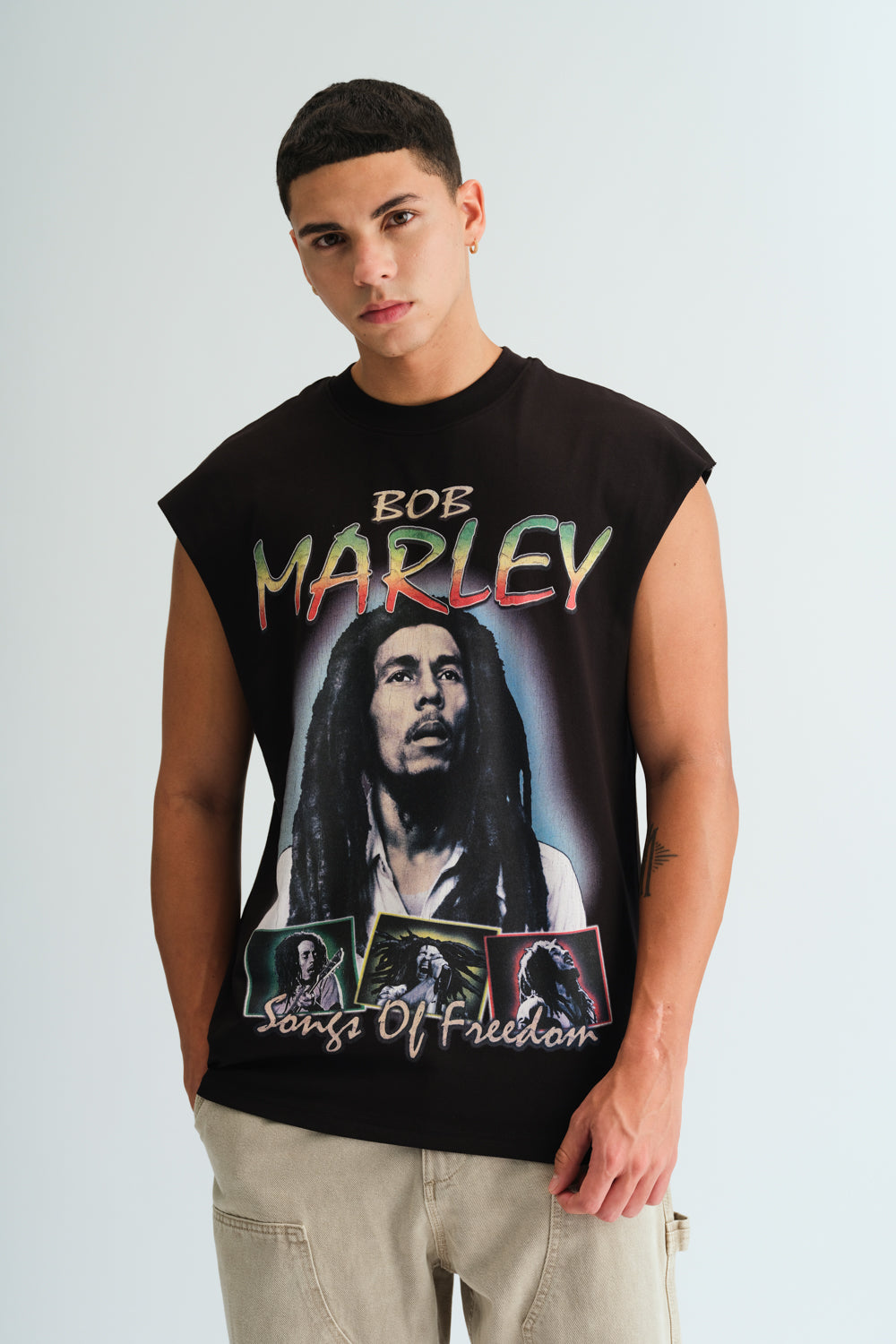 Faded Bob Marley Oversized Tank - BonkersCorner