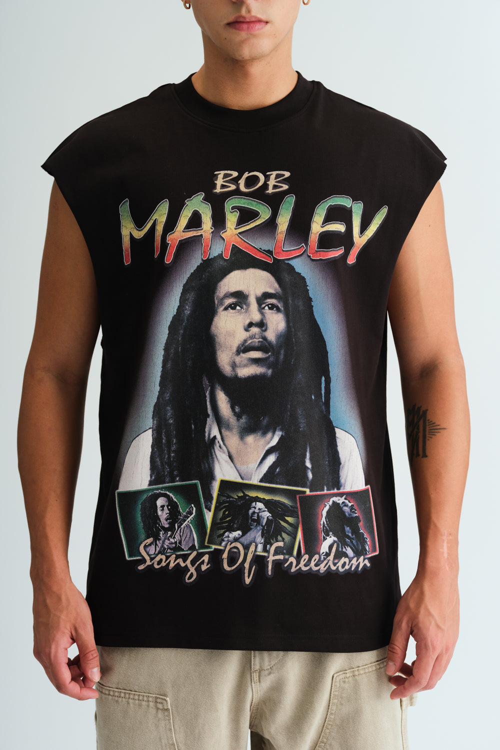 Faded Bob Marley Oversized Tank - BonkersCorner
