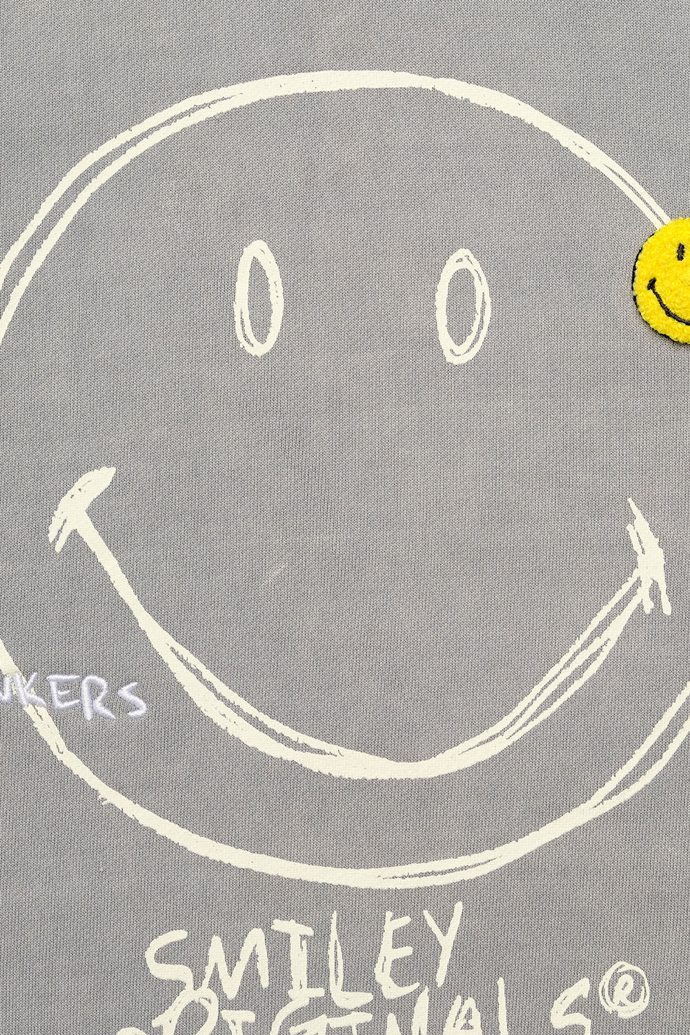 Grey Faded Smiley Originals Hoodie - BonkersCorner