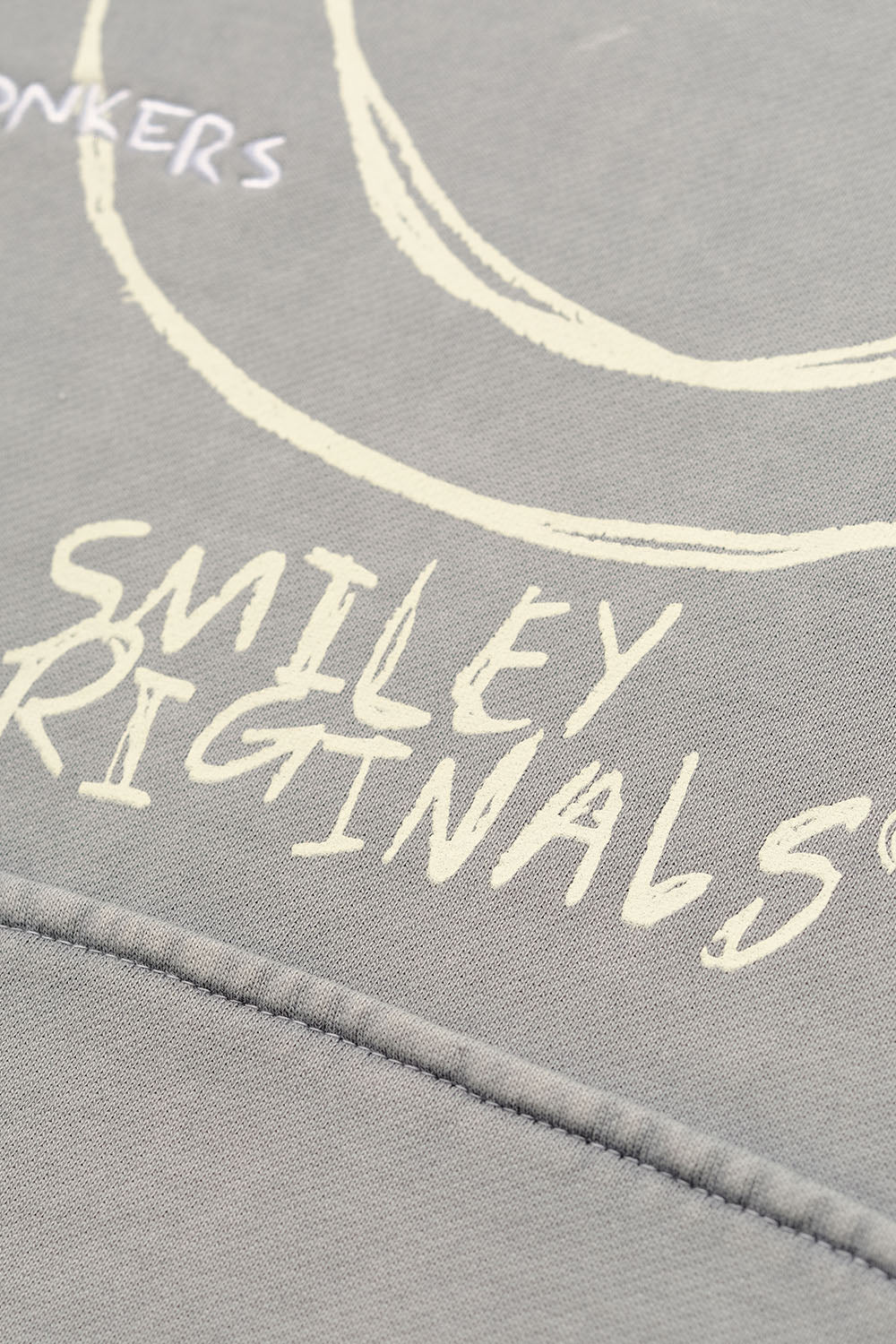 Grey Faded Smiley Originals Hoodie - BonkersCorner