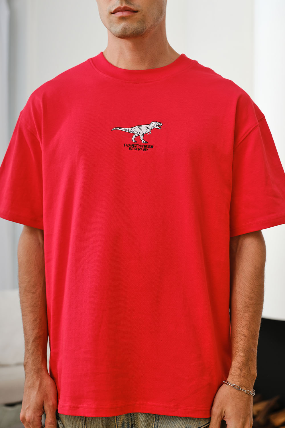 I Rex-pect You To Stay Out Of My Way Oversized T-shirt - BonkersCorner